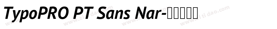 TypoPRO PT Sans Nar字体转换